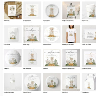 Cute Sheep Lamb Botanical Ribbon Baby Shower Invitation