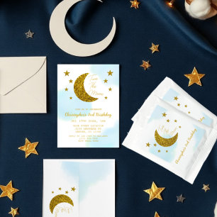 Two The Moon 2nd Birthday Invitation