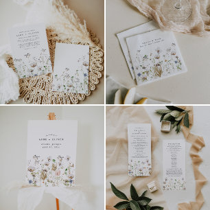 Boho Wildflower Wedding Menu