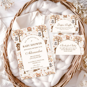 Autumn Woodland Baby Shower Invitation