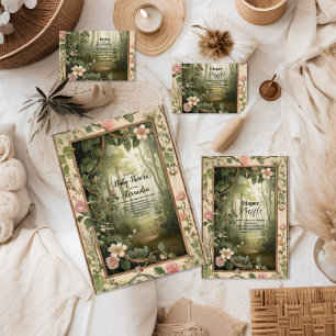 Magic Floral Forest Baby Shower Invitation