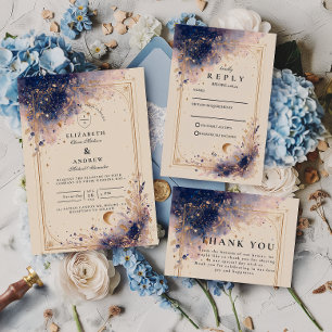Dark Astrology Wedding Invitation