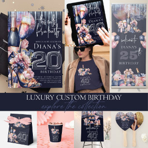 Beautiful Any Year Birthday Personalised Favour Box