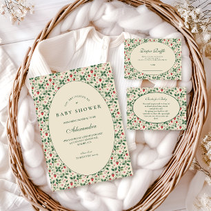 Strawberry Cottage Garden Baby Show Diapper Raffle Enclosure Card