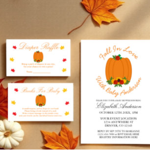 Fall In Love Baby Shower Books For Baby Card