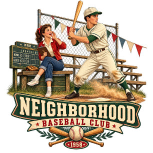 Neighbourhood Baseball Club Vintage Men's Front &  T-Shirt