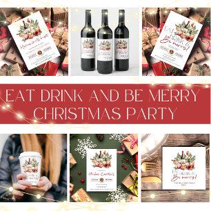 Christmas Cocktail Party Return Address Labels