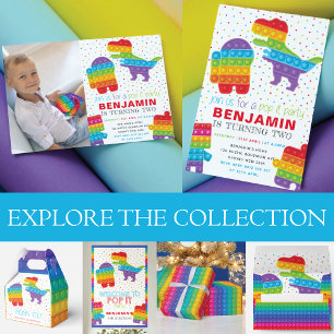 Personalised Pop It Boy Birthday  Favour Box