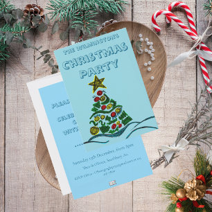 Festive Crafty Tree Family Christmas Folding Card