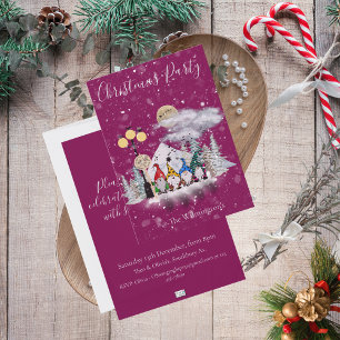 Elf Quartet Christmas Party Invitation