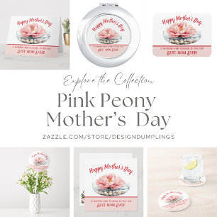 Soft Pink Peony Mother's Day Card