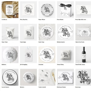 Vintage Gothic Dark Hello Baby Shower backdrop Tapestry