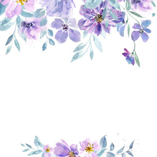 Periwinkle Lilac Peony Wreath Couples Shower Invitation