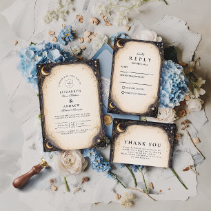 Dark Celestial Wedding Invitation