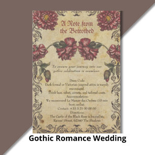 Gothic Romance Wedding Belly Band – Dark & Elegant Invitation Belly Band
