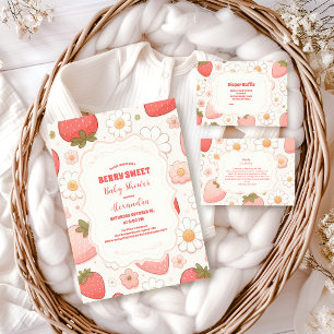 Strawberry Berry Sweet Baby Shower  Books for Baby Enclosure Card