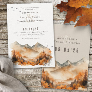 Elegant rustic autumn wedding table number