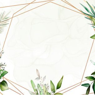 Rustic Greenery Leaves Geometric Couples Shower Invitation