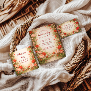 Rose Garden Valentine Party Invitation