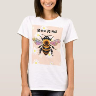 Modern Bee on Honeycombe in Yellow and Black Canvas Print