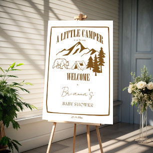 Little camper adventure boho baby shower thank you card