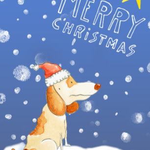 Merry Christmas - Cute dog Holiday Card