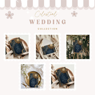 Midnight Sun Celestial Wedding Invitation