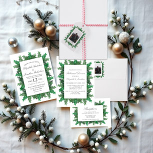Winter Tree Branches Photo Wedding Invitation