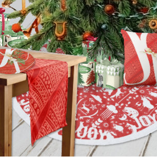 Vintage Red Berry Winter Greens Rectangular Sticker