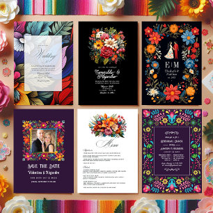 Colourful Mexican Fiesta Rehearsal Dinner Invitation