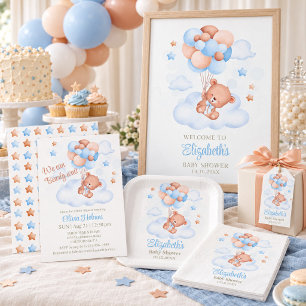 Teddy Bear in the Sky Baby Shower Gift Tags