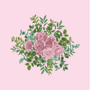 Light Pink Peony & Rose Floral Wedding Invitation