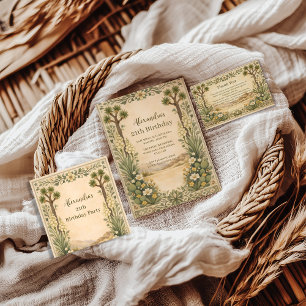 Rustic Desert Botanicals Birthday Paper Plate