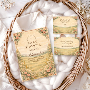 Western Desert Floral Baby Shower Invitation