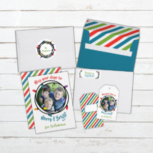 Merry & Bright Christmas Lights Holiday Card