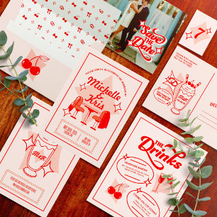 Retro Diner Wedding Envelope