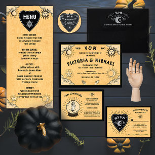 Gothic Mystical Spirit Board Halloween Wedding Menu