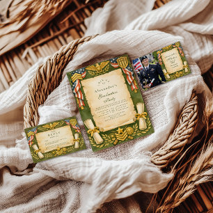 Patriotic Military Graduation Party Thank You Card