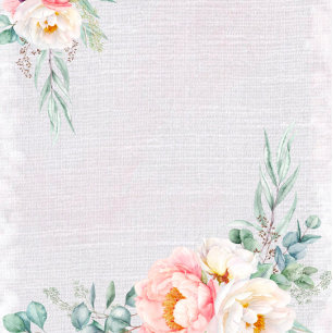 Elegant Pink Peonies Eucalyptus Wedding Invitation