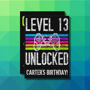 Level 13 Unlocked 13th Birthday Personalised T-Shirt