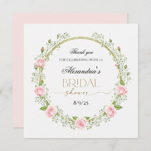 Blushing Romance: Pink Roses & Baby’s Breathe Stemless Wine Glass