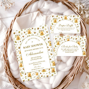 Sweet Honey Bee Baby Shower Invitation