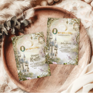 Once Upon a Time Fairytale Castle Diapper Raffle Enclosure Card