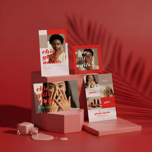 Modern Logo Nail Beauty Salon Service List Pedestal Sign