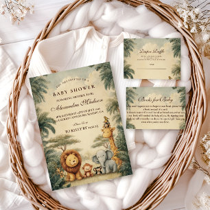 Rustic Safari Friends Baby Shower Napkin