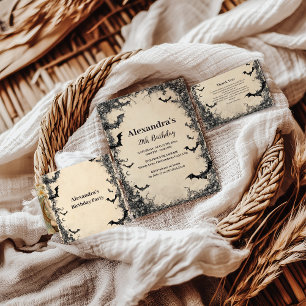 Gothic Arch Midnight Birthday Thank You Card