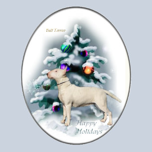 Bull Terrier Christmas Gifts Holiday Card