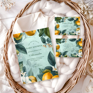Fresh Lemon Grove Baby Shower Invitation