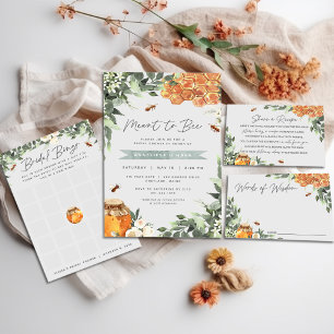 Orange Blossom Honey Bee Shower Advice Cards