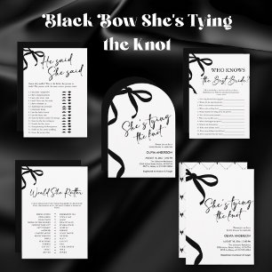 Bow Who Knows The Bride Best Bridal Shower Game Invitation